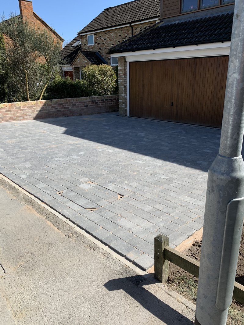 Block Paving driveway installation in West Field, Little Abington, CB21 6BE - before work begins