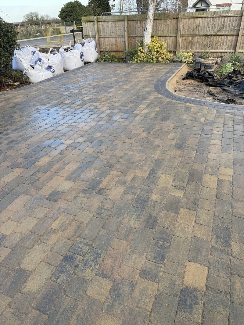 High-quality block paving driveway installation Chewells Lane Haddenham Ely CB6 3SS