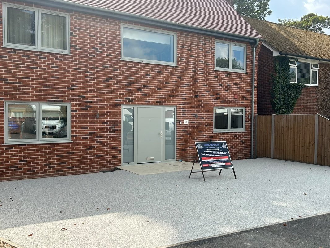 Resin driveway installation in Paget Place, Newmarket, CB8 7DR - before work begins