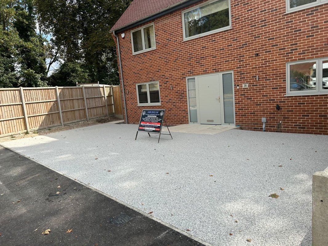 Marble resin installation process in Paget Place, Newmarket, CB8 7DR